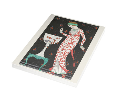 Robe d'Intérieur en Soie Brochée by George Barbier Postcards (envelopes included) - Bundles of 10, 30, 50 Pieces