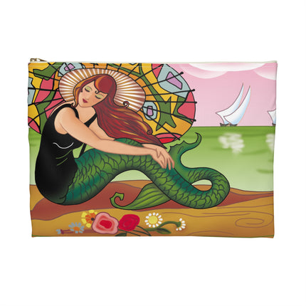 Enchanted Mermaid Accessory Pouch – Vintage Art Deco Design