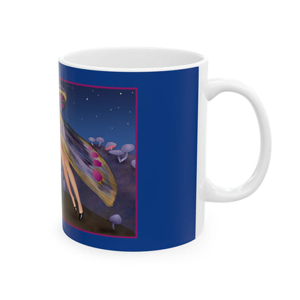 Slumbering Fairy on the Mushroom Ceramic Mug 11oz