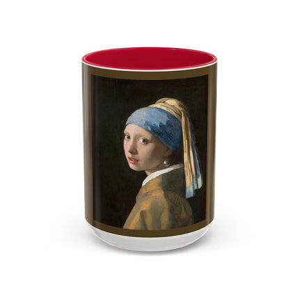 Girl with a Pearl Earring by Johannes Vermeer Colorful Mugs (11oz, 15oz)