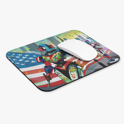 High Fashion Cyberpunk CIA Robots Mouse Pad, Rectangle