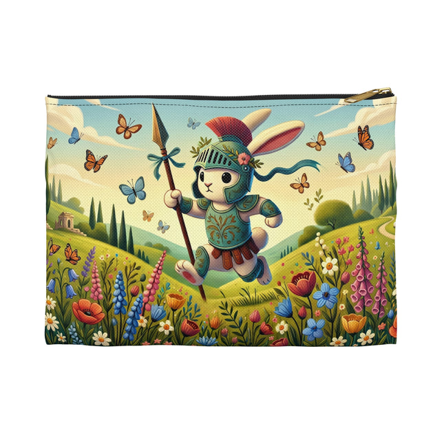 The Rabbit Gladiator Flat Pouch – Adventurous Spirit & Heroic Charm