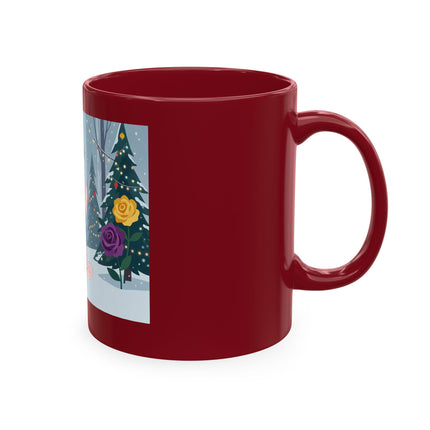 🏮🎄 The Winter Lantern Celebration Ceramic Mug – Art Deco Asian Christmas Elegance