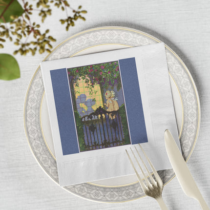 Whispers of Love White Coined Napkins