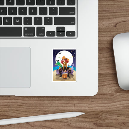 Moonlit Pirate Halloween Die-Cut Stickers (5 Sizes)