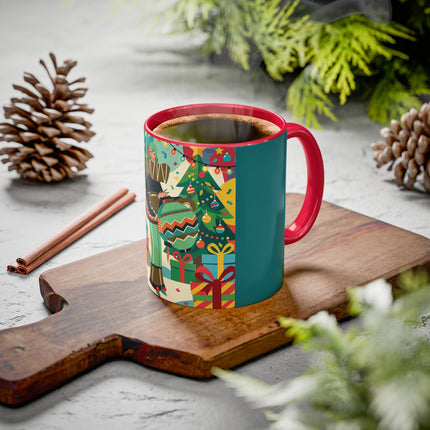 🎄✨ The Lady Of The Christmas Ornament Colorful Mug – Art Deco Holiday Fantasy