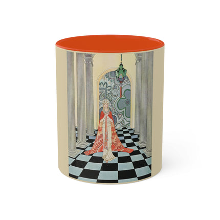 Cadmus Beheld a Female Figure by Virginia Frances Sterrett Colorful Mugs, 11oz