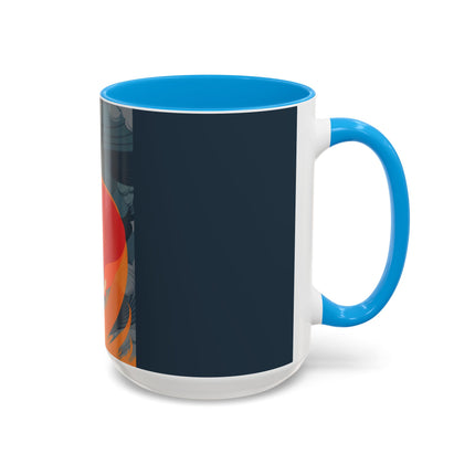 Flame of the Tempest Colorful Mugs – Fiery Storm & Dramatic Elegance