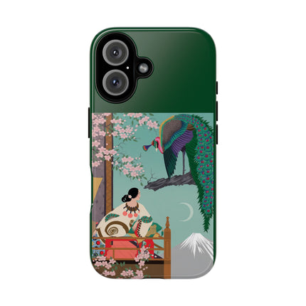Peacock Garden Phone Case – Japanese Elegance & Timeless Beauty