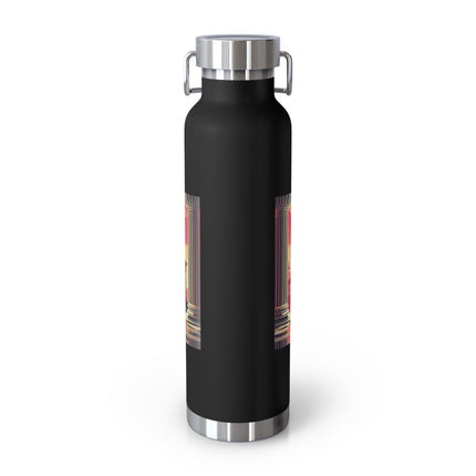 Art Deco Valentine's Romance Copper Vacuum Insulated Bottle, 22oz