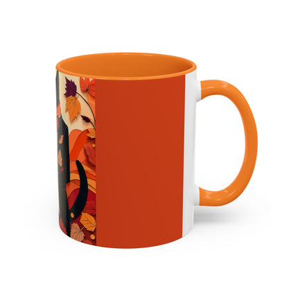 Siamese Cat at an Autumn Harvest Fair Colorful Mugs (11oz, 15oz)