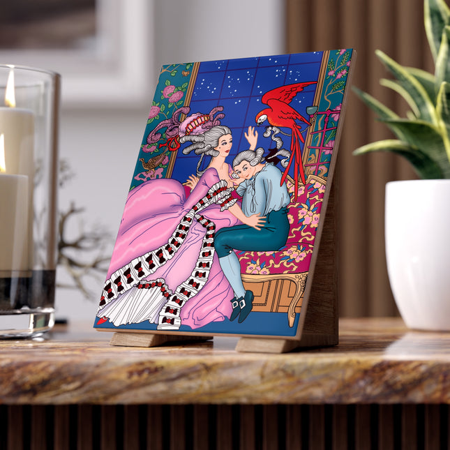 The Jealous Parrot by George Barbier Ceramic Tile