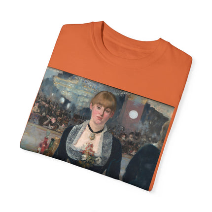 A Bar at the Folies-Bergère by Edouard Manet Unisex Garment-Dyed T-shirt