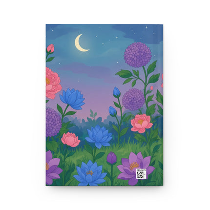 🌙🐈 The Lady Of The Moonlit Garden Hardcover Journal – Art Deco Fashion Illustration