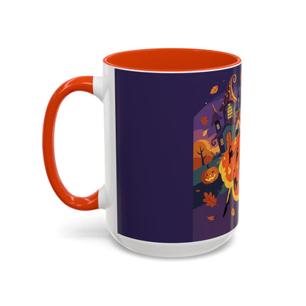 🐈‍⬛🎃 The Black Cat Witch Of Pumpkin Manor Colorful Mug – Whimsical Halloween Charm