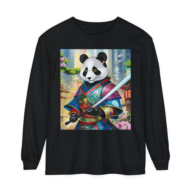 Cyberpunk Samurai Panda Long Sleeve T-Shirt