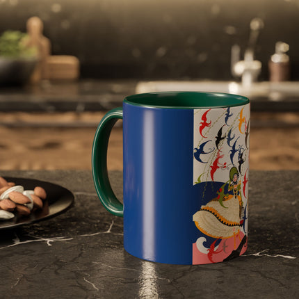 Flight of the Songbirds Colorful Mugs – Theatrical Whimsy & Colorful Harmony