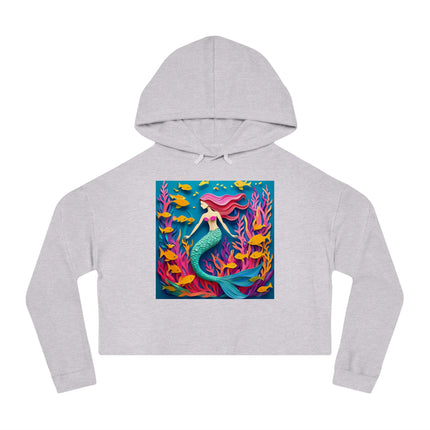 Mermaid Cropped Hooded Sweatshirt