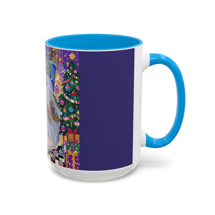 🎄✨ The Lady Of The Christmas Ornament Colorful Mug – Art Deco Holiday Fantasy