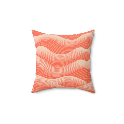 Hues of Orange Wave Patterns and Beige Wave Pattern