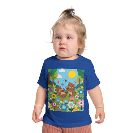 Woodland Bear Cubs at Play Baby T-Shirt – A Forest Full of Joy