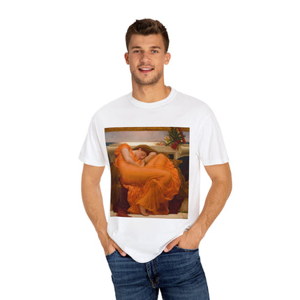 Flaming June by Frederic Leighton Unisex Garment-Dyed T-shirt