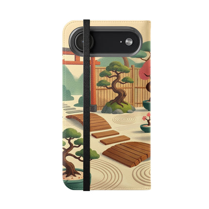 🏹🌸 Archer Kitten in the Zen Garden Flip Case – Focus, Whimsy & Zen Balance