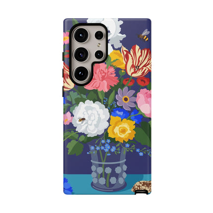 Midnight Floral Bouquet Phone Case – Vibrant Blooms & Enchanted Garden