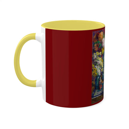 Fish, Fruits, and Flowers by Kathryn E. Cherry Colorful Mugs, 11oz