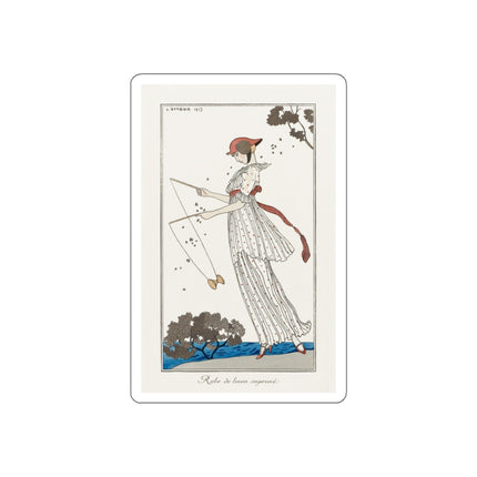 Robe de linon imprimé (Printed linen dress) by George Barbier Die-Cut Stickers (5 Sizes)