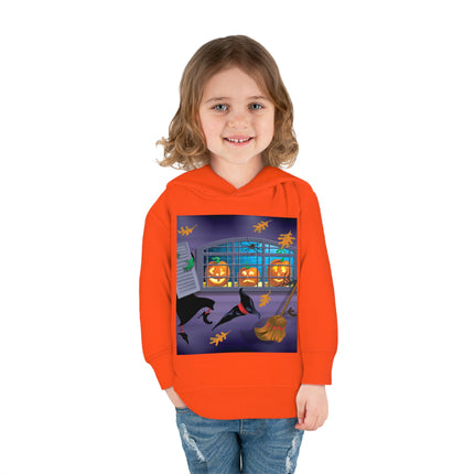 Whimsical Halloween Mischief Toddler Pullover Fleece Hoodie