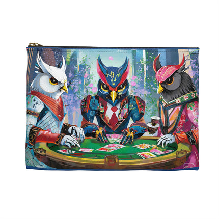 Cyberpunk Owl & Raven Pencil Case