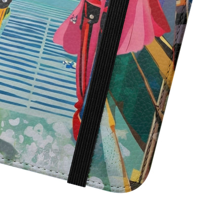 🤖🌆 Cyber Punk Robot Models Flip Case – Futuristic Fashion & Neon Elegance