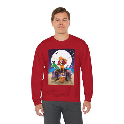 Moonlit Pirate Halloween Unisex Heavy Blend™ Crewneck Sweatshirt