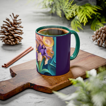 The Elegant Iris Flower Colorful Mugs (11oz, 15oz)