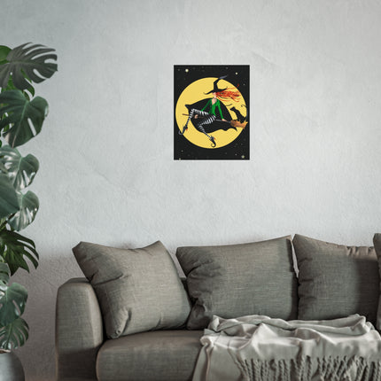 A Witch’s Moonlit Flight Fine Art Posters