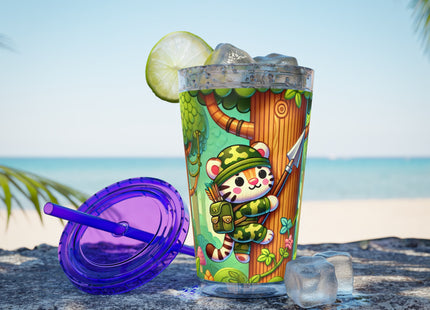 Stealthy Stripes Sunsplash Tumbler with Straw, 16oz