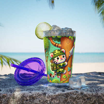 Stealthy Stripes Sunsplash Tumbler with Straw, 16oz
