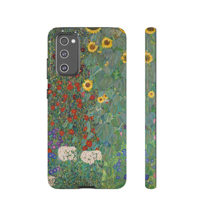 Farm Garden with Sunflowers by Gustav Klimt Phone Cases