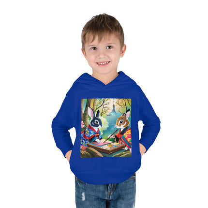 Fairy Animals Writing Wishes Toddler Pullover Fleece Hoodie