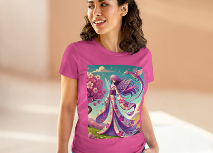 Petals in the Wind: The Kimono Fairy and the Sky Dragon Cotton Tee