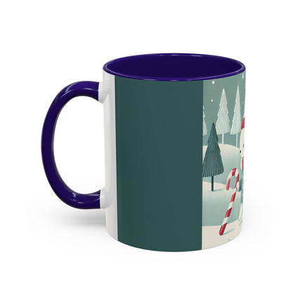 Candy Cane Timekeeper Bunny Colorful Mugs (11oz, 15oz)