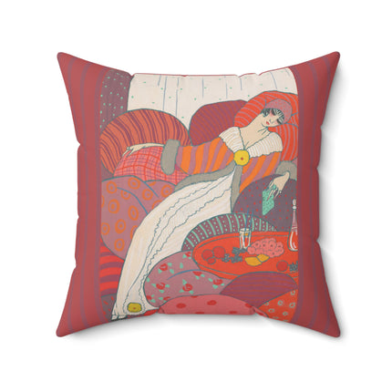 Les Coussins by Georges Lepape Spun Polyester Square Pillow