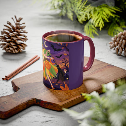 🎃🧙 The Witch Of Jack-O'-Lantern Hollow Colorful Mug – Whimsical Halloween Charm
