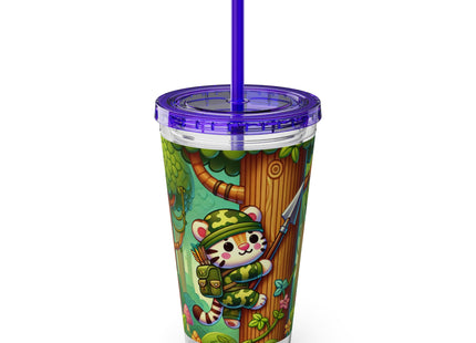 Stealthy Stripes Sunsplash Tumbler with Straw, 16oz