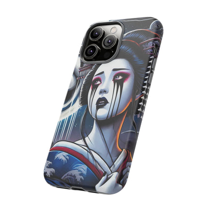 Geisha’s Black Ink Tears Phone Cases