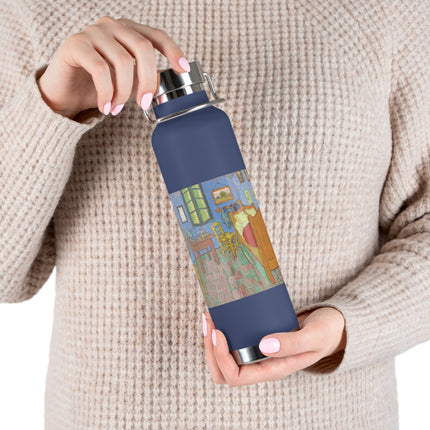 The Bedroom by Vincent van Gogh Copper Vacuum Insulated Bottle, 22oz
