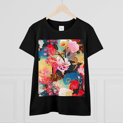 Women's Ethereal Irises Print Midweight Cotton Tee