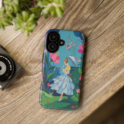 🌸☂️ A Stroll Through The Enchanted Forest Phone Case – Art Deco Floral Fantasy