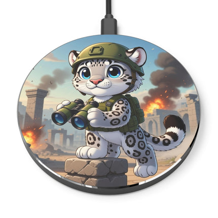The Snow Leopard Lookout Wireless Charger – Adventure, Curiosity & Fearless Style